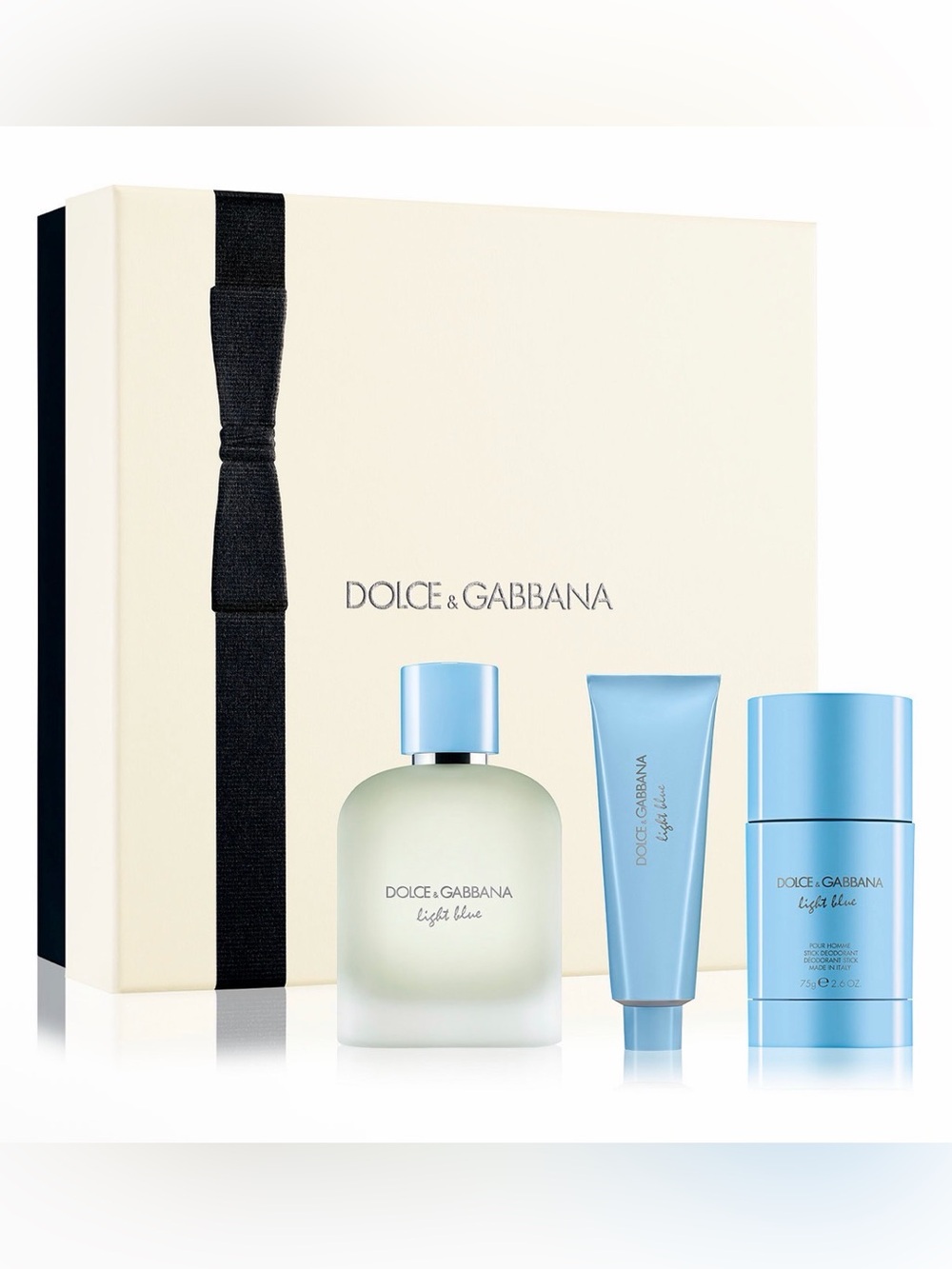 Dolce & Gabbana Men's 3-Pc. Light Blue Pour Homme Eau de Toilette Gift Set NEW